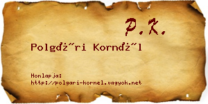 Polgári Kornél névjegykártya