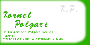 kornel polgari business card